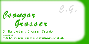 csongor grosser business card